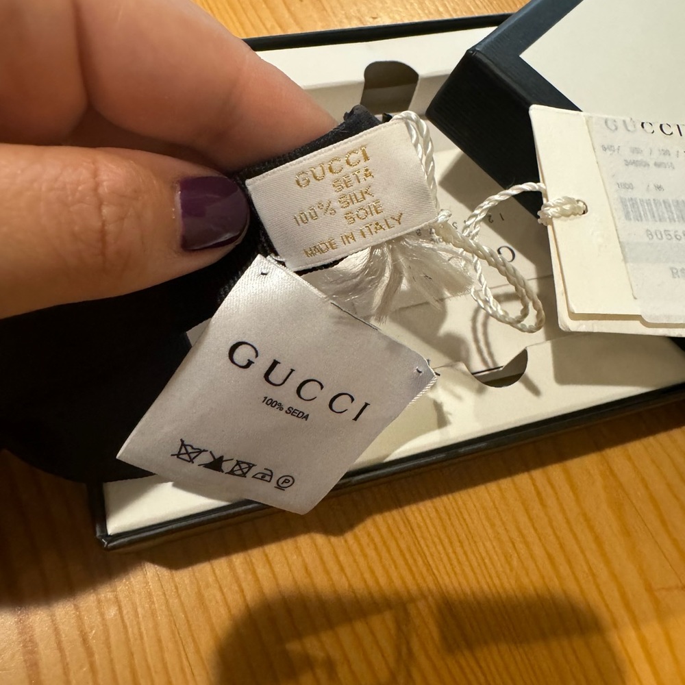 Gucci kids black bow tie